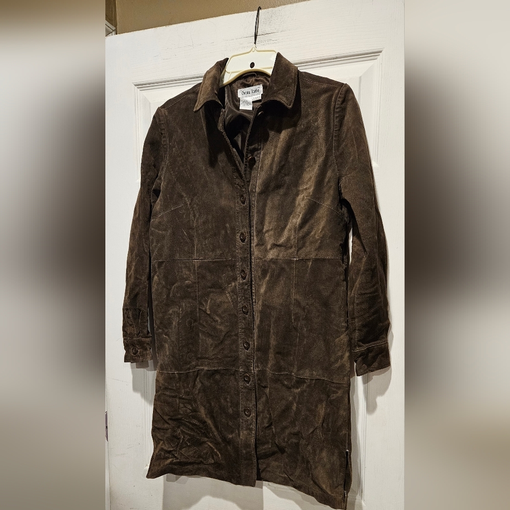 CHELSEA STUDIO SUEDE BUTTON UP JACKET